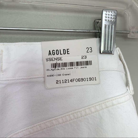 AGOLDE 90'S Mid Rise Loose Fit Jeans, Enamel - Picture 5 of 7